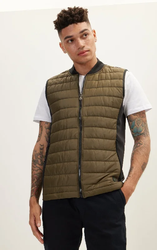 Lightweight Puffer Vest - Khaki